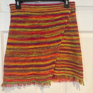 Colorful Knit Women's Mini Skirt